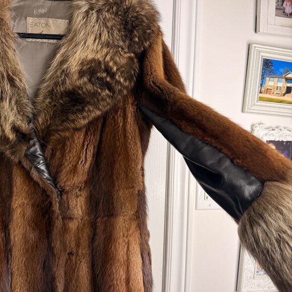 Authentic Mink Fur Long Coat - Picture 2 of 5